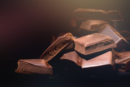 chocolate candies close up