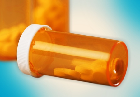 Close up medical pillsの写真素材