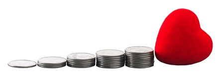 Coin in glass bottle with money stack step up growing growth saving money, Concept financial business investment, Copy space for your textの写真素材