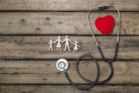 Health insurance for family concept