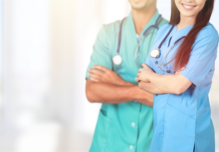 Doctors group on backgroundの写真素材