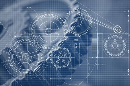 engine gear wheelsの写真素材