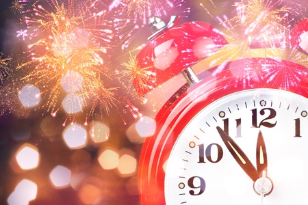 vintage Christmas  alarm clockの写真素材