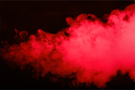 Red Smoke in black backgroundの写真素材