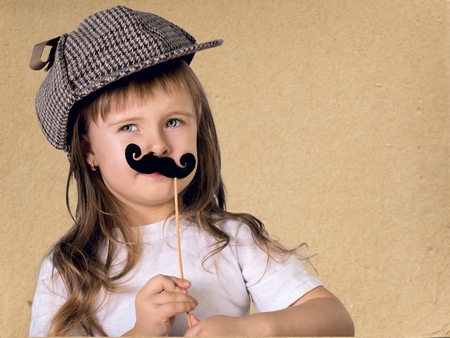 Hipster funny kid. Trendy fashion conceptの写真素材