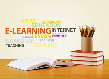 May 1st. Day 1 of month, calendar on business office table, workplace at yellow background. Spring timeの写真素材