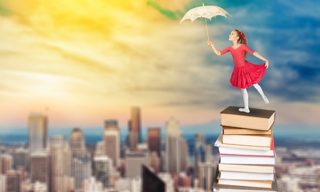 Reading for getting knowledgeの写真素材