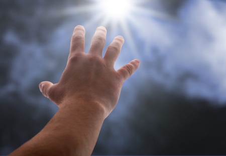 Muslim man praying conceptの写真素材