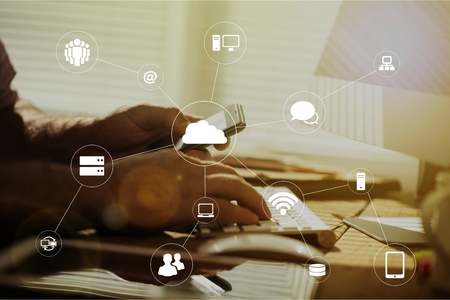 Multichannel online banking payment communication network digital technology via internet wireless...