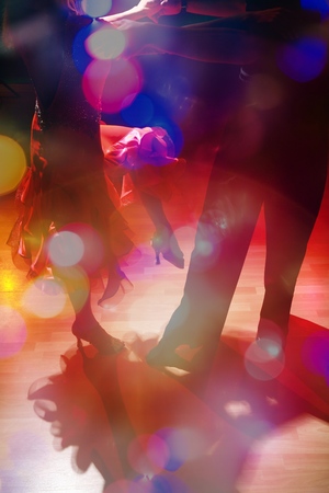 Legs of a Couple Dancing Tangoの写真素材