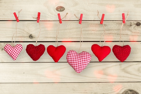 Handmade heart on backgroundの写真素材