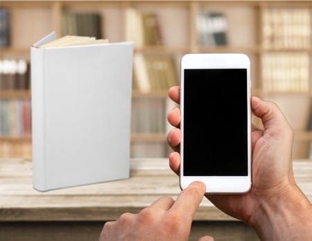 White book in library