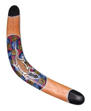 Wooden Boomerangの写真素材