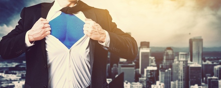 Businessman superhero conceptの写真素材