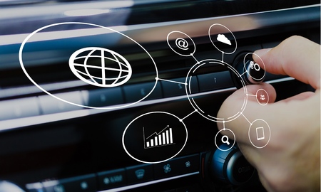 Graphical user interface intelligent carの写真素材