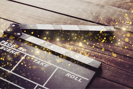 Open clap boardの写真素材