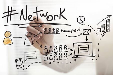 Network Workflow Teamwork Infographicの写真素材