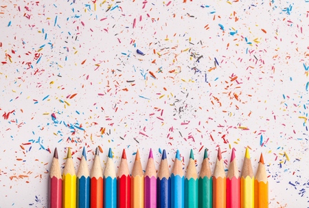 colorful of color pencils.の写真素材