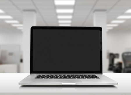 Laptop with blank screen