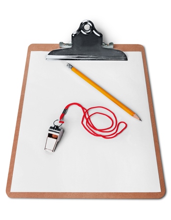 Clipboard and Whistleの写真素材