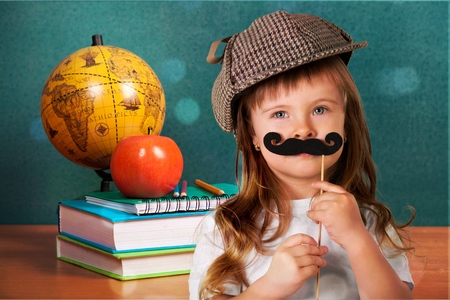 Hipster funny kid. Trendy fashion conceptの写真素材