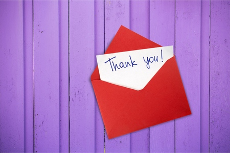 thank you noteの写真素材