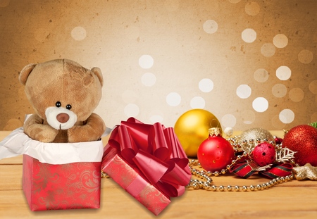 Teddy Bear Inside a Box