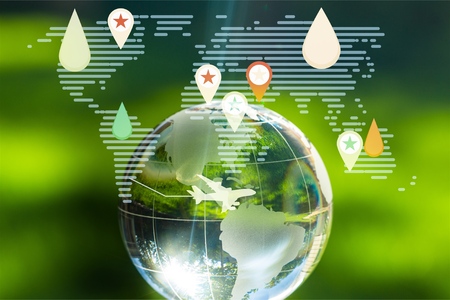 glass globeの写真素材