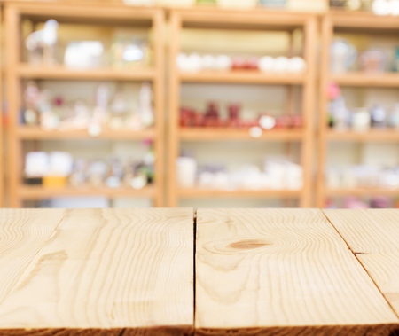 blur some shelves of drug in the pharmacy drugstoreの写真素材