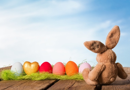 Color easter decorationの写真素材