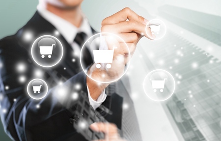 New technologies for business . Mixed mediaの写真素材