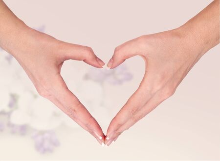 care for sensuality woman handsの写真素材