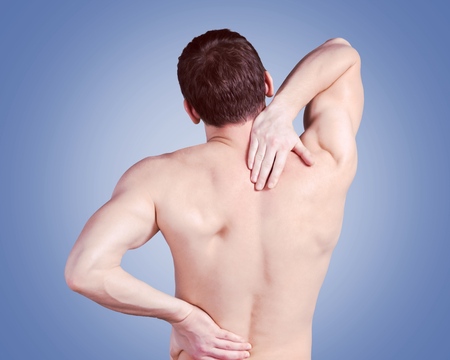 Lower back painの写真素材