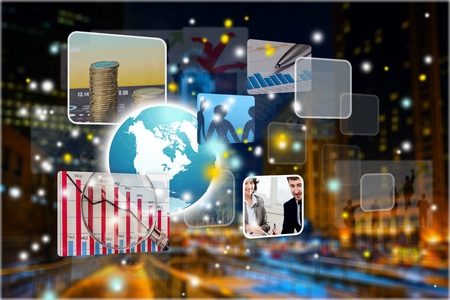 hand holding business collection