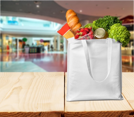 Groceries in Canvas Tote