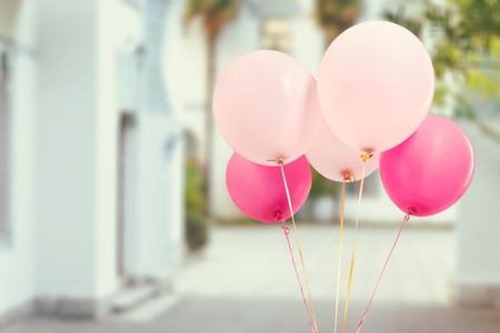 Bunch of colorful balloonsの写真素材