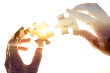 Connection Teamwork conceptの写真素材