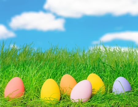 Handmade color easter eggs