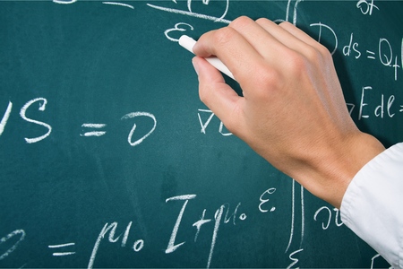 Mathematical assignment on a chalkboard