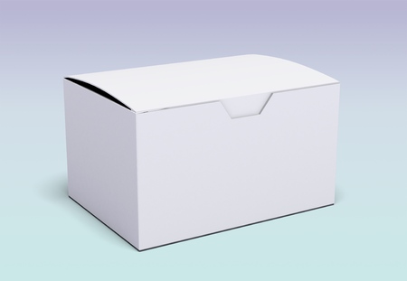 Blank product box isolated over a white background