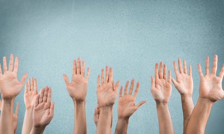 Hands raisedの写真素材