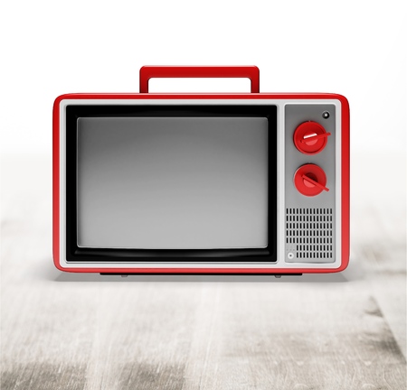 Retro plastic TVの写真素材