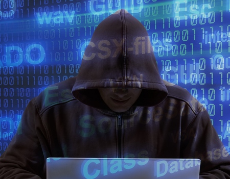 Internet cyber crime concept