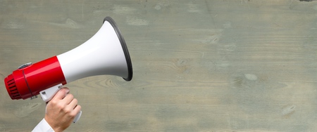 Human Hand with Megaphoneの写真素材