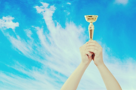 I won!の写真素材