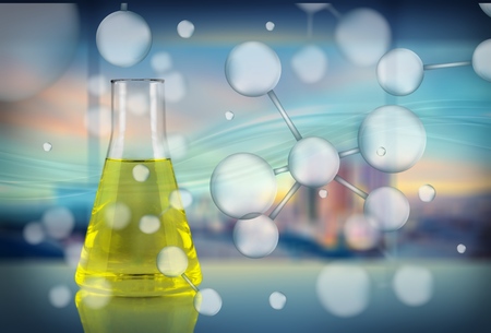 View of a rendering moleculeの写真素材
