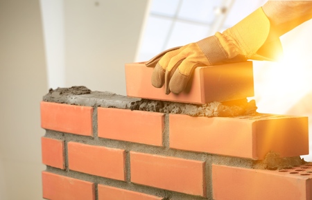 Man building the wall