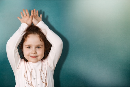 Happy little girl kid