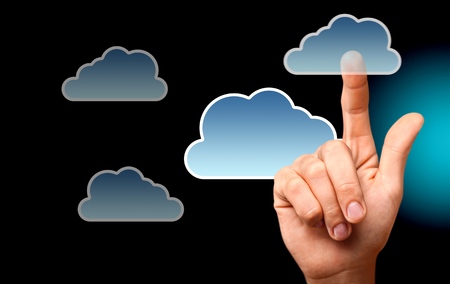 Metallic cloud buttonの写真素材