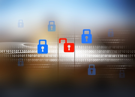Safety concept:  Padlock on background